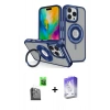 MARSİLYAN™- iPhone 16 Pro Kılıf Nova Minimal Serisi - Siyah Bilvis 5in1 3D Magic Cam Ekran Koruyucu + Raze Metal Kamera Lens - SH