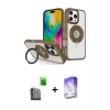 MARSİLYAN™- iPhone 16 Pro Kılıf Nova Minimal Serisi - Siyah Bilvis 5in1 3D Magic Cam Ekran Koruyucu + Raze Metal Kamera Lens - SH