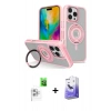 MARSİLYAN™- iPhone 16 Pro Kılıf Nova Minimal Serisi - Siyah Bilvis 5in1 5D Magic Hayalet Cam Ekran Koruyucu + Raze Metal Kamera Lens - BZ