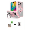 MARSİLYAN™- iPhone 16 Pro Kılıf Nova Minimal Serisi - Siyah Bilvis Hayalet Cam Ekran Koruyucu + Çöl Titanyum Raze Metal Kamera Lens