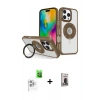 MARSİLYAN™- iPhone 16 Pro Kılıf Nova Minimal Serisi - Siyah Bilvis Hayalet Cam Ekran Koruyucu + Raze Metal Kamera Lens - BZ