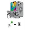 MARSİLYAN™- iPhone 16 Pro Kılıf Nova Minimal Serisi - Siyah Bilvis Hayalet Cam Ekran Koruyucu + Raze Metal Kamera Lens - BZ