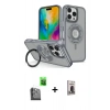 MARSİLYAN™- iPhone 16 Pro Kılıf Nova Minimal Serisi - Siyah Bilvis Hayalet Cam Ekran Koruyucu + Raze Metal Kamera Lens - SH