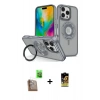 MARSİLYAN™- iPhone 16 Pro Kılıf Nova Minimal Serisi - Siyah Buffer Cam Ekran Koruyucu + Raze Metal Kamera Lens - CLTM