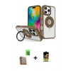 MARSİLYAN™- iPhone 16 Pro Kılıf Nova Minimal Serisi - Siyah Buffer Cam Ekran Koruyucu + Raze Metal Kamera Lens - CLTM