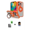 MARSİLYAN™- iPhone 16 Pro Kılıf Nova Minimal Serisi - Siyah Buffer Hayalet Cam Ekran Koruyucu + Siyah Raze Metal Kamera Lens