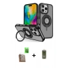 MARSİLYAN™- iPhone 16 Pro Kılıf Nova Minimal Serisi - Siyah Joko Magic 5D Hayalet Cam + Raze Metal Kamera Lens - CLTM
