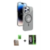 MARSİLYAN™- iPhone 16 Pro Kılıf Nova Modern Prime - Şeffaf 360 Full Body Arka Koruyucu + Raze Metal Kamera Lens - CLTM