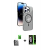 MARSİLYAN™- iPhone 16 Pro Kılıf Nova Modern Prime - Şeffaf 360 Full Body Arka Koruyucu + Raze Metal Kamera Lens - SH
