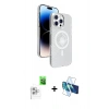 MARSİLYAN™- iPhone 16 Pro Kılıf Nova Modern Prime - Siyah 3D Antistatik Cam Ekran Koruyucu + Raze Metal Kamera Lens - BZ