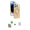 MARSİLYAN™- iPhone 16 Pro Kılıf Nova Modern Prime - Siyah Bilvis 0.18mm Plus Cam Ekran Koruyucu + Raze Metal Kamera Lens - CLTM