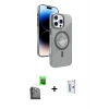 MARSİLYAN™- iPhone 16 Pro Kılıf Nova Modern Prime - Siyah Bilvis 0.18mm Plus Cam Ekran Koruyucu + Raze Metal Kamera Lens - SH