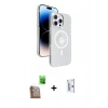 MARSİLYAN™- iPhone 16 Pro Kılıf Nova Modern Prime - Siyah Bilvis 0.18mm Plus Cam Ekran Koruyucu + Raze Metal Kamera Lens - CLTM