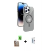 MARSİLYAN™- iPhone 16 Pro Kılıf Nova Modern Prime - Siyah Bilvis 0.18mm Plus Cam Ekran Koruyucu + Raze Metal Kamera Lens - CLTM