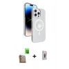 MARSİLYAN™- iPhone 16 Pro Kılıf Nova Modern Prime - Siyah Bilvis 3D Cam Ekran Koruyucu + Çöl Titanyum Raze Metal Kamera Lens