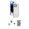 MARSİLYAN™- iPhone 16 Pro Kılıf Nova Modern Prime - Siyah Bilvis 3D Mat Cam Ekran Koruyucu + Beyaz Raze Metal Kamera Lens