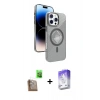 MARSİLYAN™- iPhone 16 Pro Kılıf Nova Modern Prime - Siyah Bilvis 5in1 3D Magic Cam Ekran Koruyucu + Raze Metal Kamera Lens - CLTM