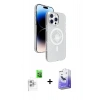 MARSİLYAN™- iPhone 16 Pro Kılıf Nova Modern Prime - Siyah Bilvis 5in1 5D Magic Hayalet Cam Ekran Koruyucu + Raze Metal Kamera Lens - BZ