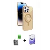 MARSİLYAN™- iPhone 16 Pro Kılıf Nova Modern Prime - Siyah Bilvis 5in1 5D Magic Hayalet Cam Ekran Koruyucu + Siyah Raze Metal Kamera Lens