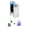 MARSİLYAN™- iPhone 16 Pro Kılıf Nova Modern Prime - Siyah Bilvis 5in1 5D Magic Hayalet Cam Ekran Koruyucu + Siyah Raze Metal Kamera Lens