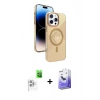MARSİLYAN™- iPhone 16 Pro Kılıf Nova Modern Prime - Siyah Bilvis 5in1 5D Magic Hayalet Cam Ekran Koruyucu + Raze Metal Kamera Lens - BZ