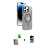 MARSİLYAN™- iPhone 16 Pro Kılıf Nova Modern Prime - Siyah Buffer Hayalet Cam Ekran Koruyucu + Raze Metal Kamera Lens - CLTM