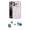 MARSİLYAN™- iPhone 16 Pro Kılıf Odak Prime - Siyah 3D Antistatik Cam Ekran Koruyucu + Raze Metal Kamera Lens - SH