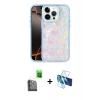 MARSİLYAN™- iPhone 16 Pro Kılıf Odak Prime - Siyah 3D Antistatik Cam Ekran Koruyucu + Raze Metal Kamera Lens - SH