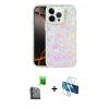 MARSİLYAN™- iPhone 16 Pro Kılıf Odak Prime - Siyah 3D Antistatik Cam Ekran Koruyucu + Raze Metal Kamera Lens - SH