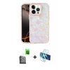 MARSİLYAN™- iPhone 16 Pro Kılıf Odak Prime - Siyah 3D Antistatik Cam Ekran Koruyucu + Raze Metal Kamera Lens - SH