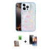 MARSİLYAN™- iPhone 16 Pro Kılıf Odak Prime - Siyah 3D Antistatik Mat Seramik Nano Ekran Koruyucu + Raze Metal Kamera Lens - CLTM