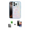 MARSİLYAN™- iPhone 16 Pro Kılıf Odak Prime - Siyah 3D Antistatik Mat Seramik Nano Ekran Koruyucu + Raze Metal Kamera Lens - SH