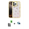 MARSİLYAN™- iPhone 16 Pro Kılıf Odak Prime - Siyah 3D Antistatik Seramik Nano Ekran Koruyucu + Raze Metal Kamera Lens - SH