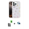 MARSİLYAN™- iPhone 16 Pro Kılıf Odak Prime - Siyah 3D Antistatik Seramik Nano Ekran Koruyucu + Raze Metal Kamera Lens - SH