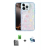 MARSİLYAN™- iPhone 16 Pro Kılıf Odak Prime - Siyah 3D Antistatik Seramik Nano Ekran Koruyucu + Raze Metal Kamera Lens - SH