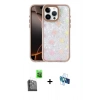 MARSİLYAN™- iPhone 16 Pro Kılıf Odak Prime - Siyah 3D Antistatik Seramik Nano Ekran Koruyucu + Raze Metal Kamera Lens - SH