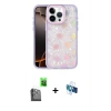 MARSİLYAN™- iPhone 16 Pro Kılıf Odak Prime - Siyah 3D Antistatik Seramik Nano Ekran Koruyucu + Raze Metal Kamera Lens - SH