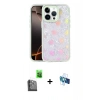 MARSİLYAN™- iPhone 16 Pro Kılıf Odak Prime - Siyah 3D Antistatik Seramik Nano Ekran Koruyucu + Raze Metal Kamera Lens - SH