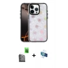 MARSİLYAN™- iPhone 16 Pro Kılıf Odak Prime - Siyah 3D Antistatik Seramik Nano Ekran Koruyucu + Raze Metal Kamera Lens - SH