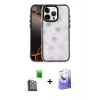 MARSİLYAN™- iPhone 16 Pro Kılıf Odak Prime - Siyah Bilvis 5in1 5D Magic Hayalet Cam Ekran Koruyucu + Raze Metal Kamera Lens - SH