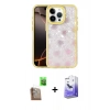 MARSİLYAN™- iPhone 16 Pro Kılıf Odak Prime - Siyah Bilvis 5in1 5D Magic Hayalet Cam Ekran Koruyucu + Raze Metal Kamera Lens - CLTM