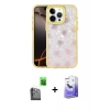 MARSİLYAN™- iPhone 16 Pro Kılıf Odak Prime - Siyah Bilvis 5in1 5D Magic Hayalet Cam Ekran Koruyucu + Raze Metal Kamera Lens - SH