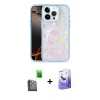 MARSİLYAN™- iPhone 16 Pro Kılıf Odak Prime - Siyah Bilvis 5in1 5D Magic Hayalet Cam Ekran Koruyucu + Raze Metal Kamera Lens - SH