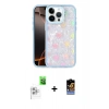 MARSİLYAN™- iPhone 16 Pro Kılıf Odak Prime - Siyah Buffer Hayalet Cam Ekran Koruyucu + Raze Metal Kamera Lens - BZ