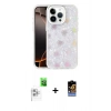 MARSİLYAN™- iPhone 16 Pro Kılıf Odak Prime - Siyah Buffer Hayalet Cam Ekran Koruyucu + Raze Metal Kamera Lens - BZ