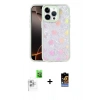 MARSİLYAN™- iPhone 16 Pro Kılıf Odak Prime - Siyah Buffer Hayalet Cam Ekran Koruyucu + Raze Metal Kamera Lens - BZ