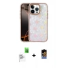 MARSİLYAN™- iPhone 16 Pro Kılıf Odak Prime - Siyah Buffer Hayalet Cam Ekran Koruyucu + Raze Metal Kamera Lens - BZ