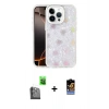 MARSİLYAN™- iPhone 16 Pro Kılıf Odak Prime - Siyah Buffer Hayalet Cam Ekran Koruyucu + Raze Metal Kamera Lens - SH