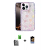 MARSİLYAN™- iPhone 16 Pro Kılıf Odak Prime - Siyah Buffer Hayalet Cam Ekran Koruyucu + Raze Metal Kamera Lens - SH