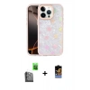 MARSİLYAN™- iPhone 16 Pro Kılıf Odak Prime - Siyah Buffer Hayalet Cam Ekran Koruyucu + Raze Metal Kamera Lens - SH